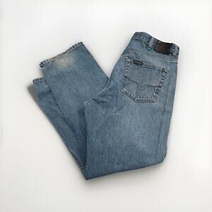 Harley Davison Denim Jeans Size 38/32 Men’s Straight Fit Perfectly Broken In